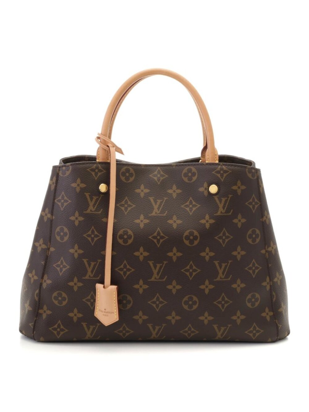 Louis Vuitton Montaigne MM Monogram Handbag Canvas Brown